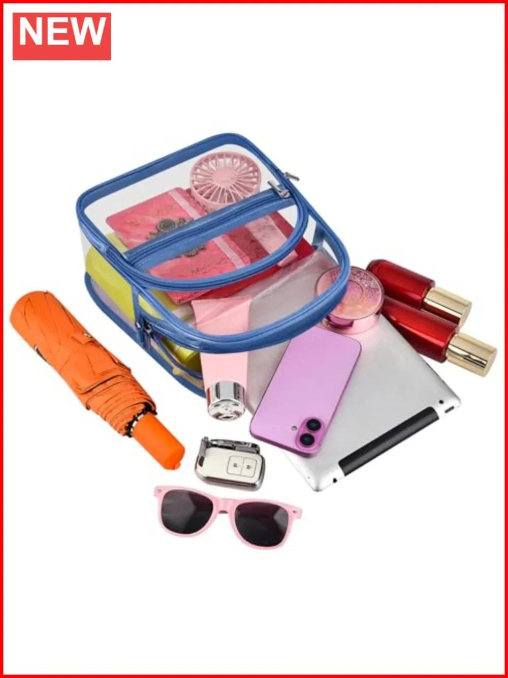 Clear PVC Stadium Approved Small Backpack with Adjustable Strap for Concerts